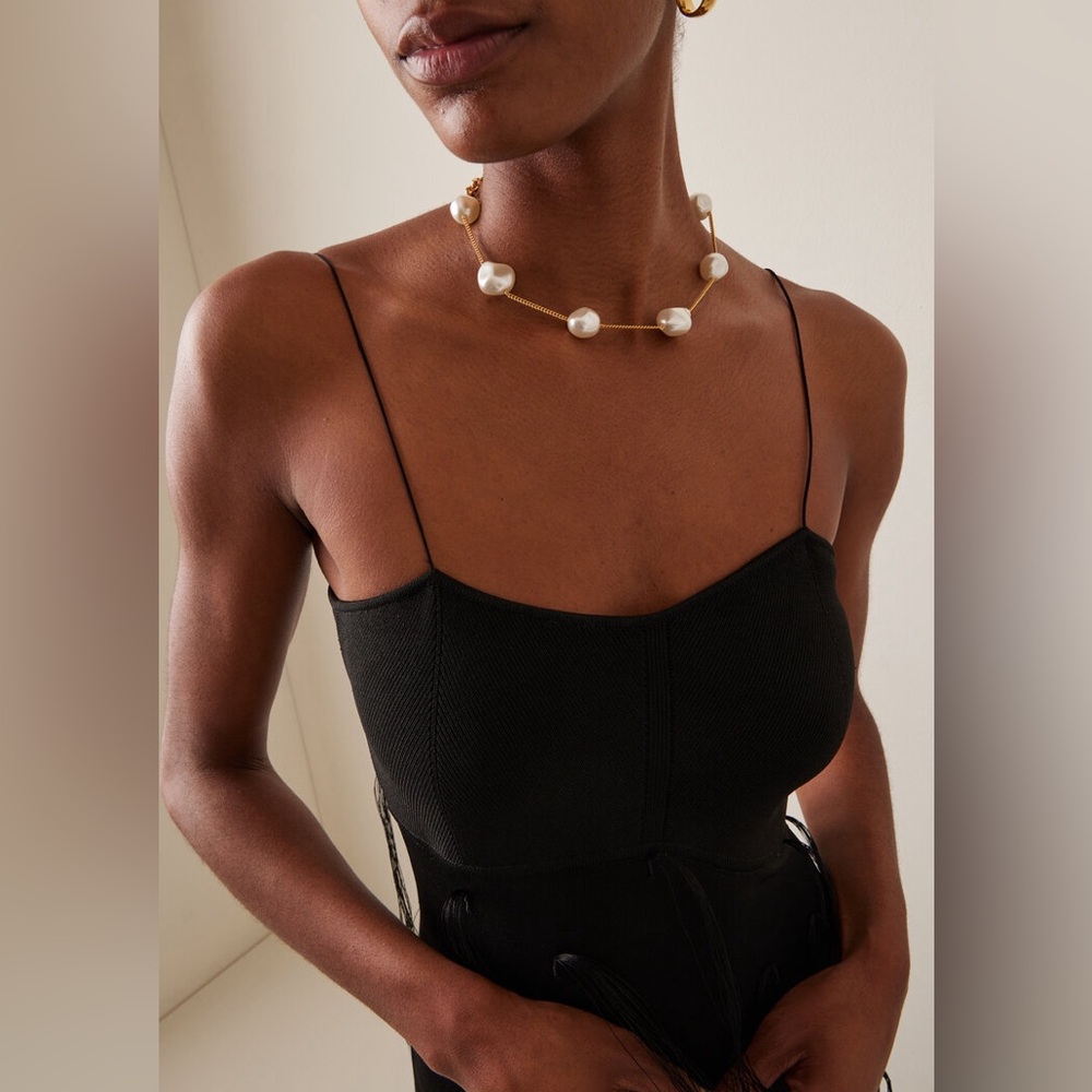 πΊπHPππΊ NWT Cult Gaia Andie Pearl Choker Necklace - Picture 10 of 16